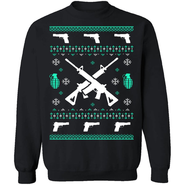 Assault Rifle Ugly Christmas Sweater CustomCat