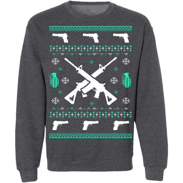 Assault Rifle Ugly Christmas Sweater CustomCat