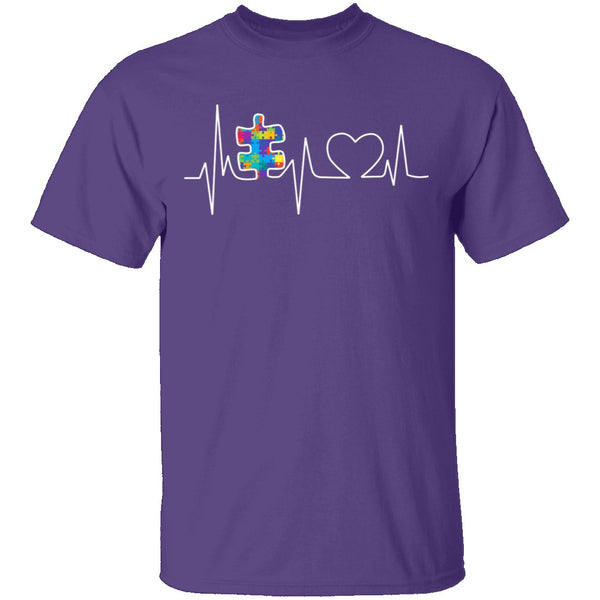 Autism Heartbeat T-Shirt CustomCat