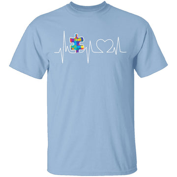 Autism Heartbeat T-Shirt CustomCat