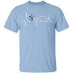 Autism Heartbeat T-Shirt CustomCat