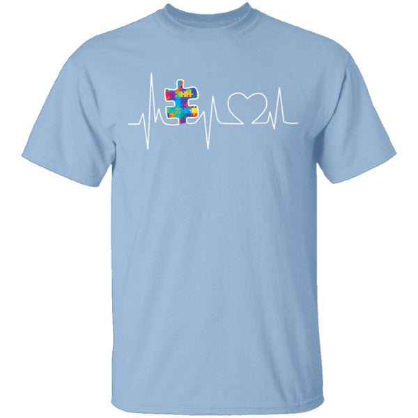 Autism Heartbeat T-Shirt CustomCat