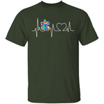 Autism Heartbeat T-Shirt CustomCat