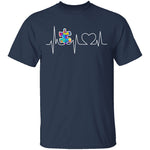 Autism Heartbeat T-Shirt CustomCat