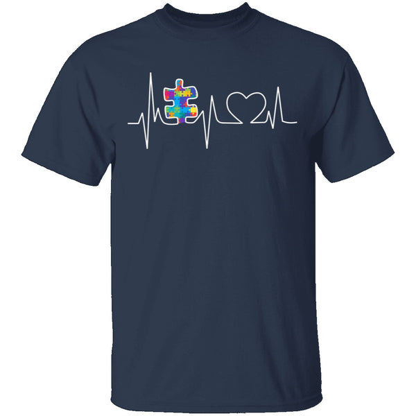 Autism Heartbeat T-Shirt CustomCat