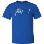 Autism Heartbeat T-Shirt CustomCat