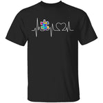 Autism Heartbeat T-Shirt CustomCat