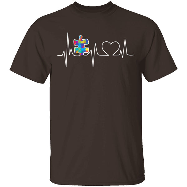 Autism Heartbeat T-Shirt CustomCat