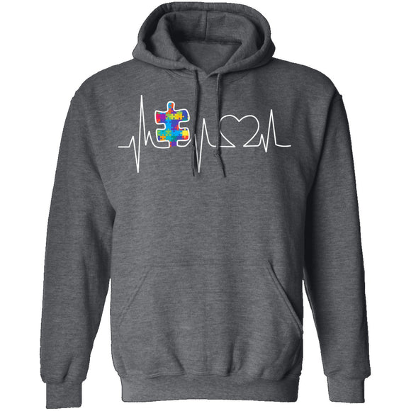 Autism Heartbeat T-Shirt CustomCat