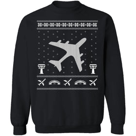 Aviation Ugly Christmas Sweater CustomCat