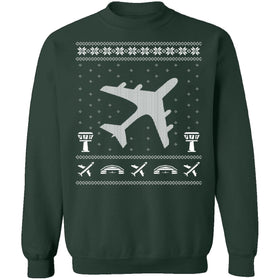Aviation Ugly Christmas Sweater CustomCat
