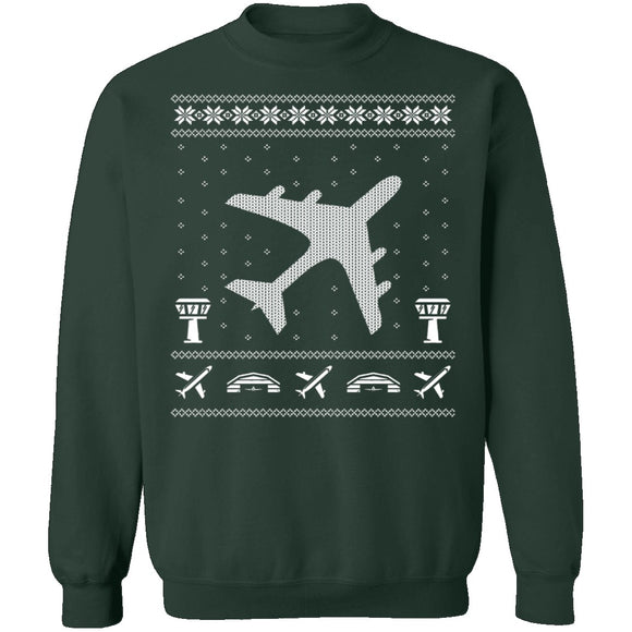 Aviation Ugly Christmas Sweater CustomCat