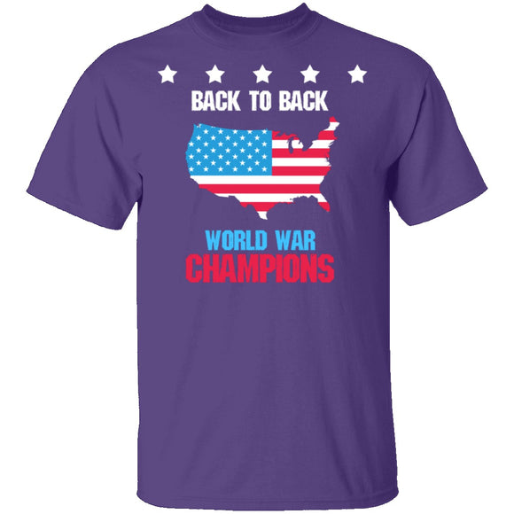 Back To Back World War Champs T-Shirt CustomCat
