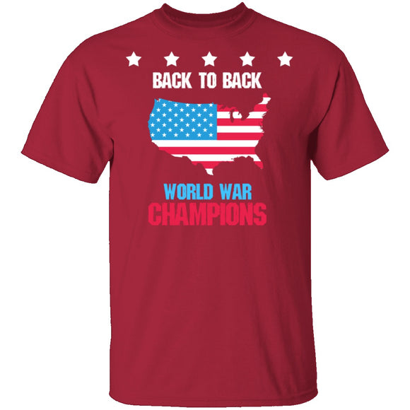 Back To Back World War Champs T-Shirt CustomCat