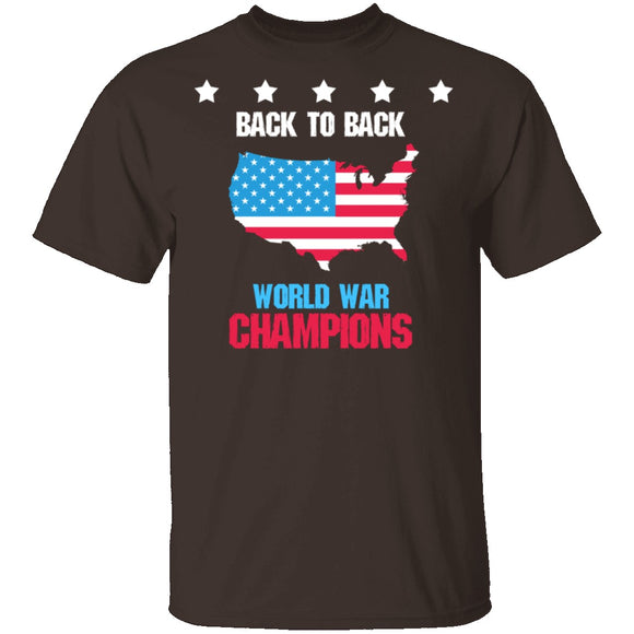 Back To Back World War Champs T-Shirt CustomCat