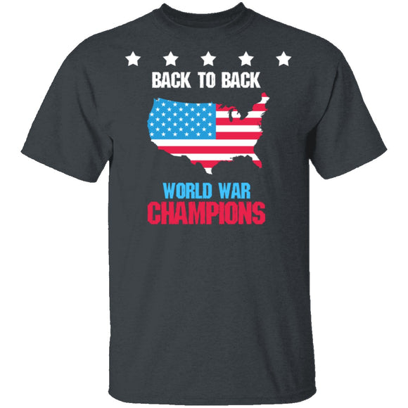 Back To Back World War Champs T-Shirt CustomCat