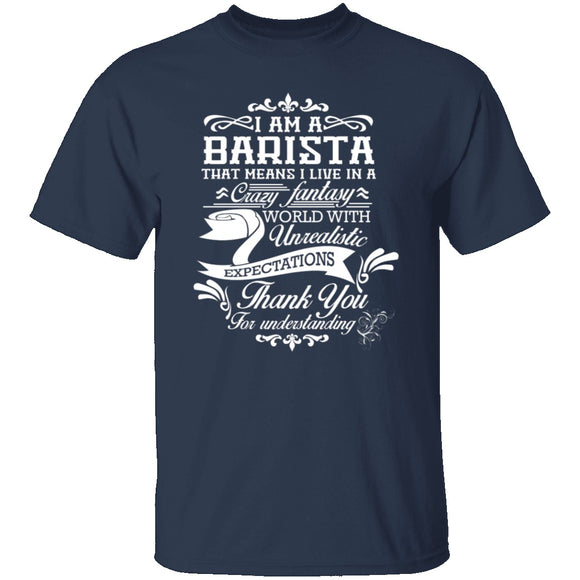 Barista Fantasy World T-Shirt CustomCat