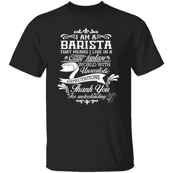 Barista Fantasy World T-Shirt CustomCat