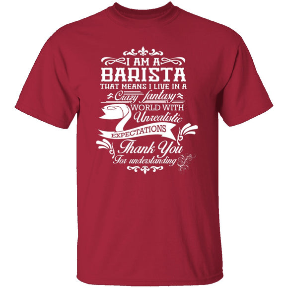 Barista Fantasy World T-Shirt CustomCat