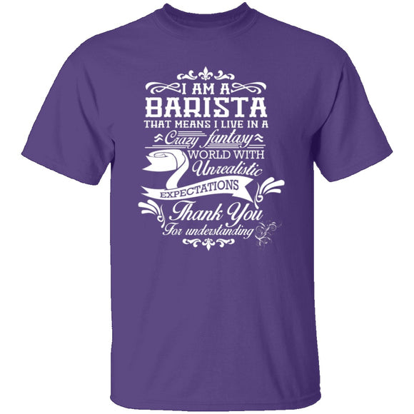 Barista Fantasy World T-Shirt CustomCat