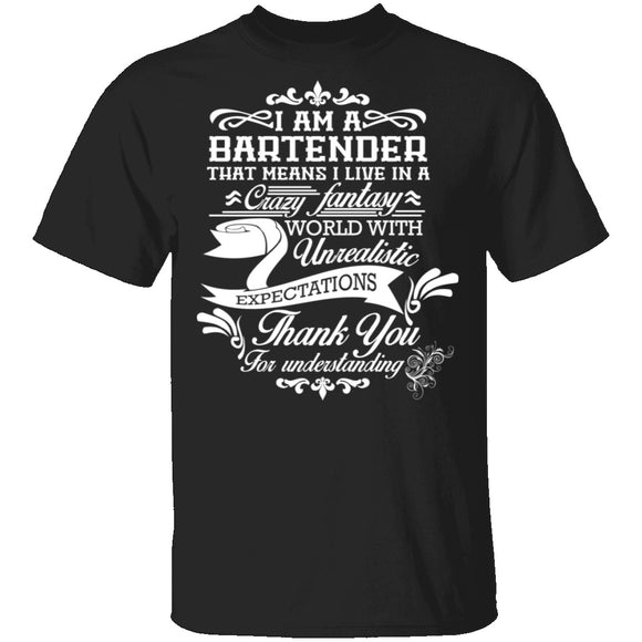 Bartender Fantasy World T-Shirt CustomCat