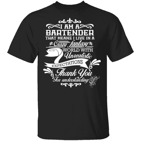 Bartender Fantasy World T-Shirt CustomCat