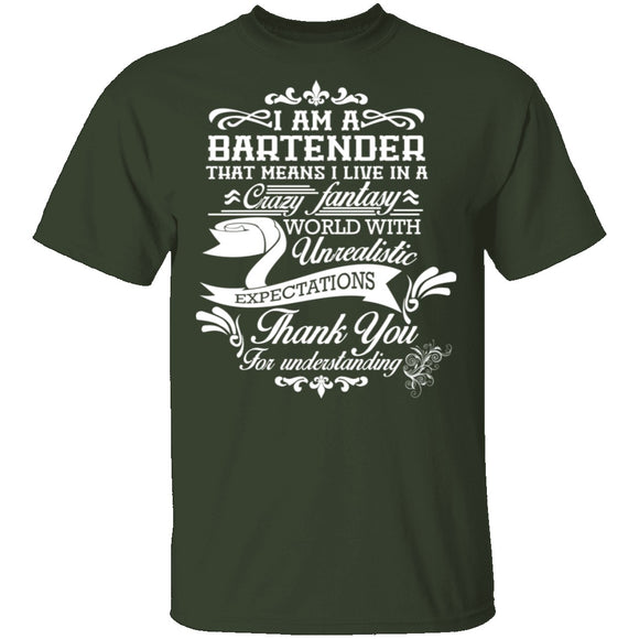 Bartender Fantasy World T-Shirt CustomCat