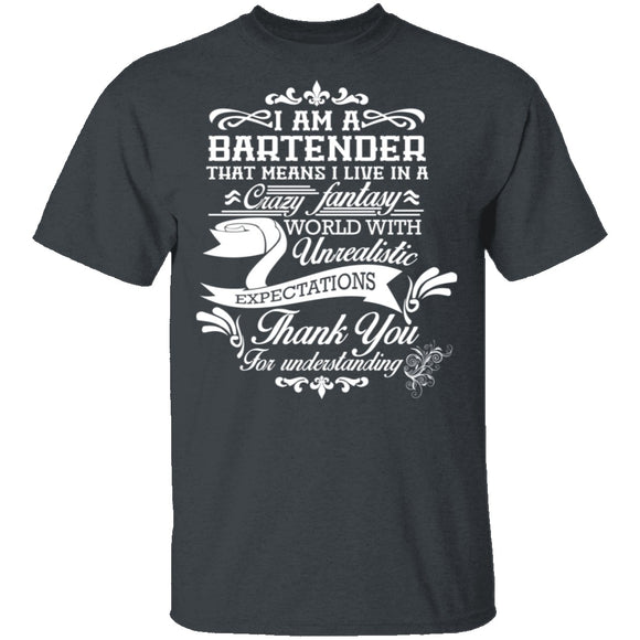 Bartender Fantasy World T-Shirt CustomCat