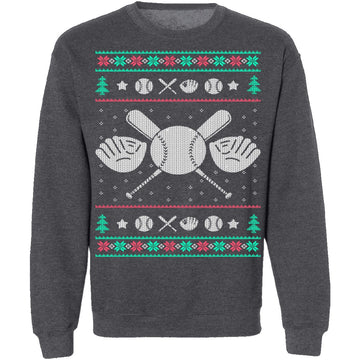 Baseball Ugly Christmas Sweater CustomCat