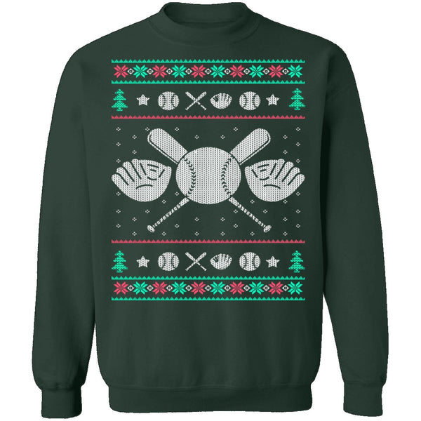 Baseball Ugly Christmas Sweater CustomCat