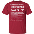 Be With a Therapist T-Shirt CustomCat