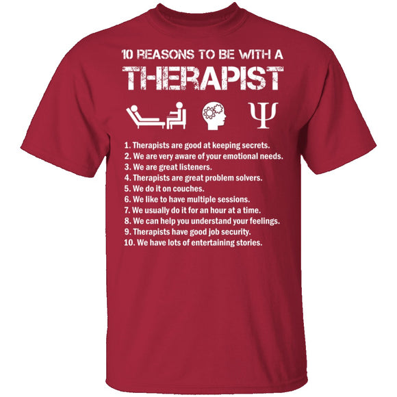 Be With a Therapist T-Shirt CustomCat