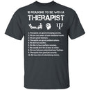Be With a Therapist T-Shirt CustomCat