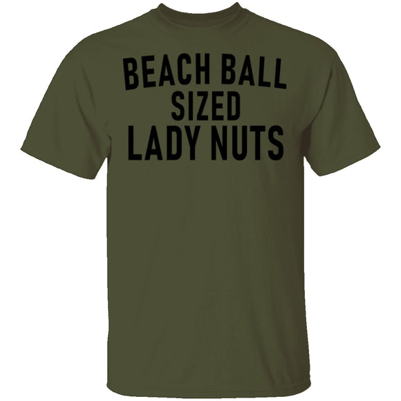 Beach Ball SIzed Lady Nuts T-Shirt CustomCat