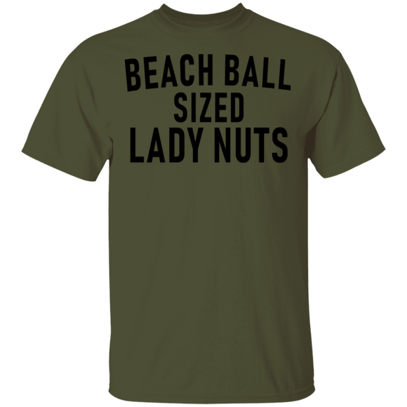 Beach Ball SIzed Lady Nuts T-Shirt CustomCat