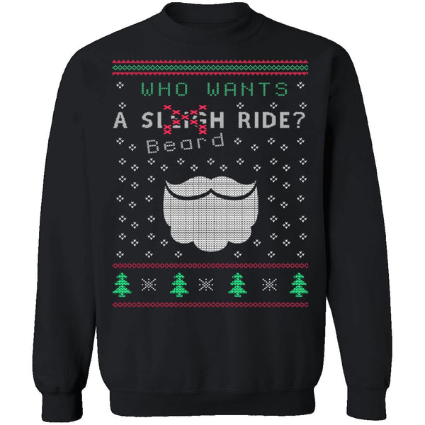 Beard Ride Ugly Christmas Sweater CustomCat