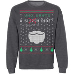 Beard Ride Ugly Christmas Sweater CustomCat
