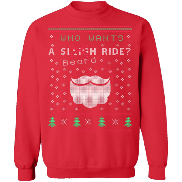 Beard Ride Ugly Christmas Sweater CustomCat
