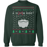 Beard Ride Ugly Christmas Sweater CustomCat