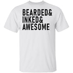 Bearded ' Inked ' Awesome T-Shirt CustomCat