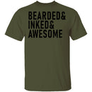 Bearded ' Inked ' Awesome T-Shirt CustomCat