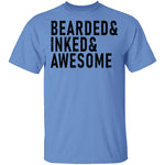 Bearded ' Inked ' Awesome T-Shirt CustomCat