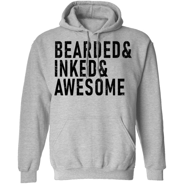 Bearded ' Inked ' Awesome T-Shirt CustomCat
