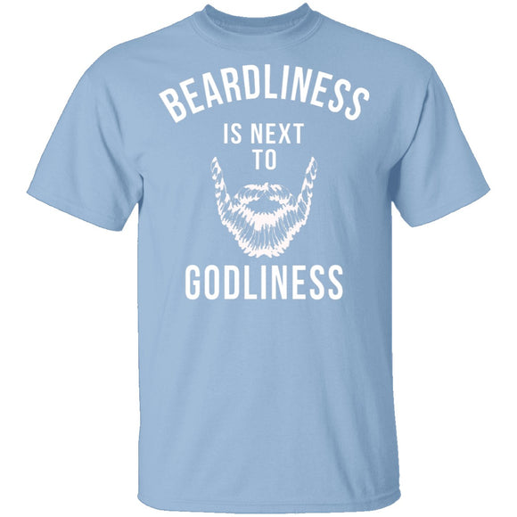 Beardliness Is Next To Godliness T-Shirt CustomCat