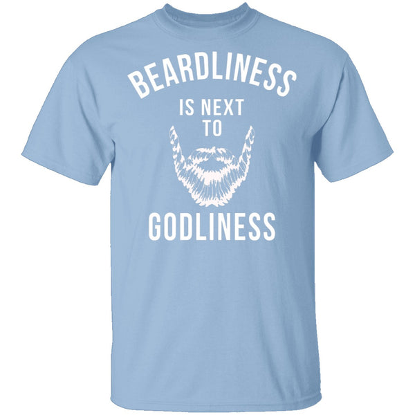 Beardliness Is Next To Godliness T-Shirt CustomCat