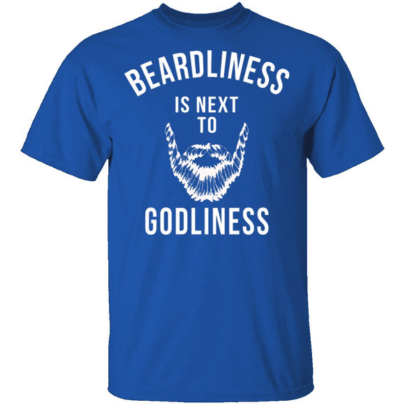 Beardliness Is Next To Godliness T-Shirt CustomCat