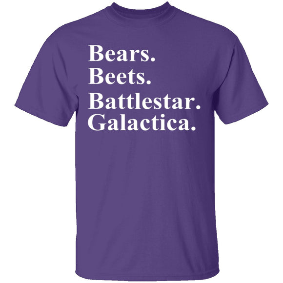 Bears Beets Battlestar Galactica T-Shirt CustomCat
