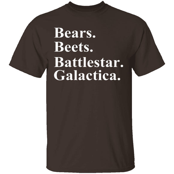 Bears Beets Battlestar Galactica T-Shirt CustomCat