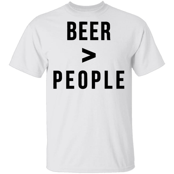 Beer Greater than People T-Shirt CustomCat