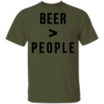 Beer Greater than People T-Shirt CustomCat